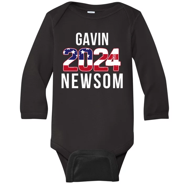 Gavin Newsom 2024 President Men Women Vote Gavin Newsom 2024 Baby Long Sleeve Bodysuit