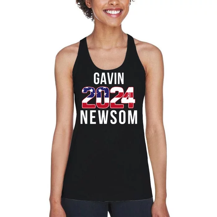 Gavin Newsom 2024 President Men Women Vote Gavin Newsom 2024 Women's Racerback Tank