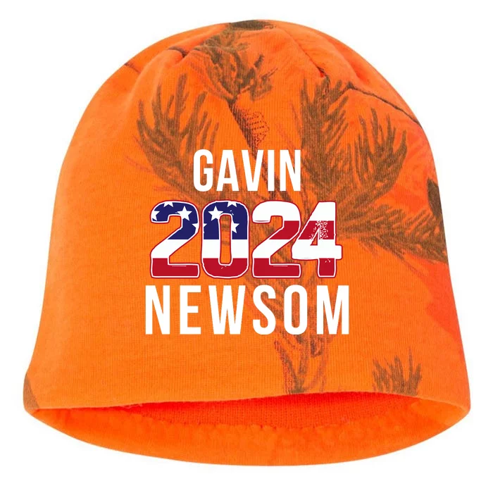 Gavin Newsom 2024 President Men Women Vote Gavin Newsom 2024 Kati - Camo Knit Beanie