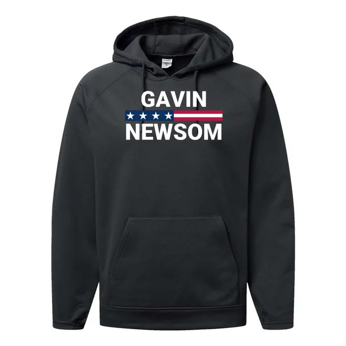 Gavin Newsom 2024 President Men Women Vote Gavin Newsom 2024 Performance Fleece Hoodie