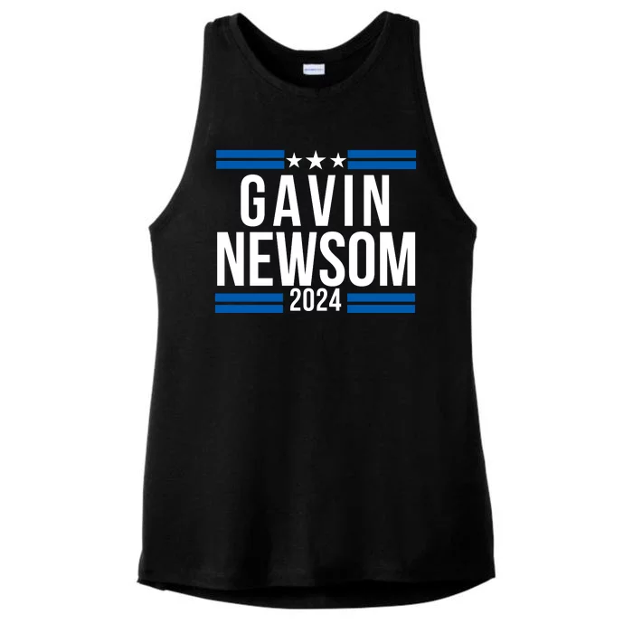 Gavin Newsom 2024 President Elect Men Women Vote Gavin Newsom 2024 Ladies Tri-Blend Wicking Tank