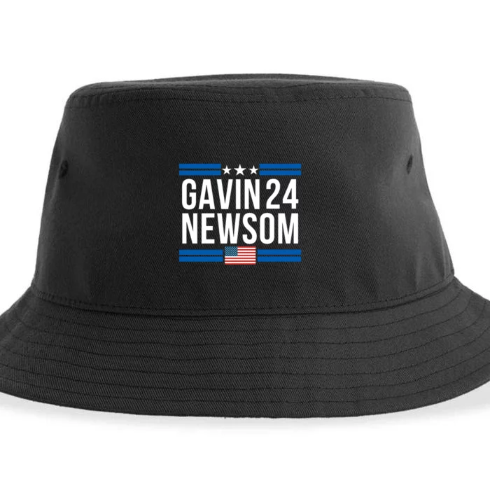 Gavin Newsom 2024 President Men Women Vote Gavin Newsom 2024 Sustainable Bucket Hat