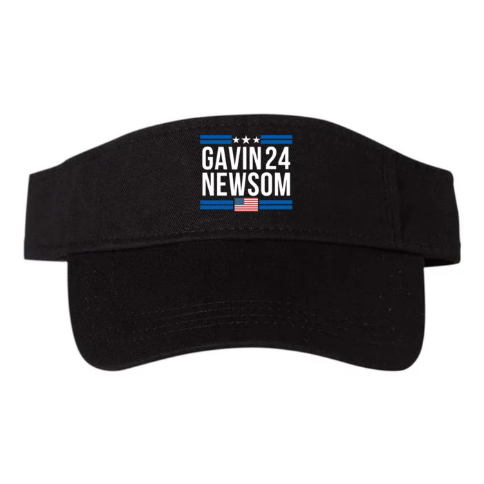 Gavin Newsom 2024 President Men Women Vote Gavin Newsom 2024 Valucap Bio-Washed Visor