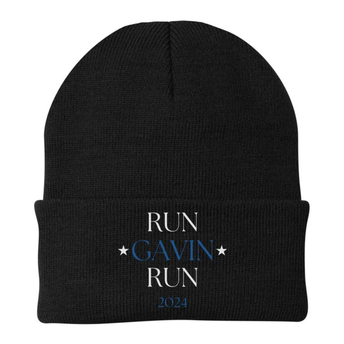 Gavin Nesom 2024 Run Gavin Run Patriotic Gift For Democrat Election Knit Cap Winter Beanie