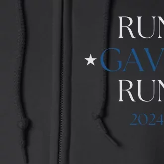 Gavin Nesom 2024 Run Gavin Run Patriotic Gift For Democrat Election Full Zip Hoodie