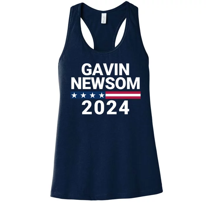 Gavin Newsom 2024 President Men Women Vote Gavin Newsom 2024 Women's Racerback Tank