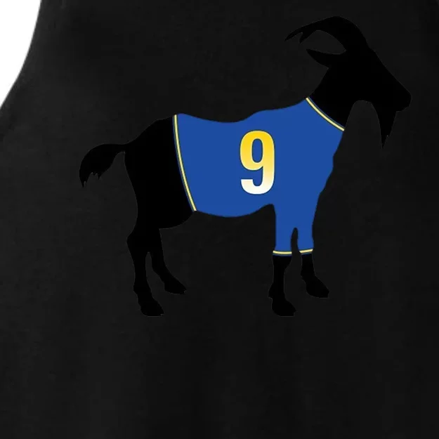 Goat Number 9 Football Ladies Tri-Blend Wicking Tank