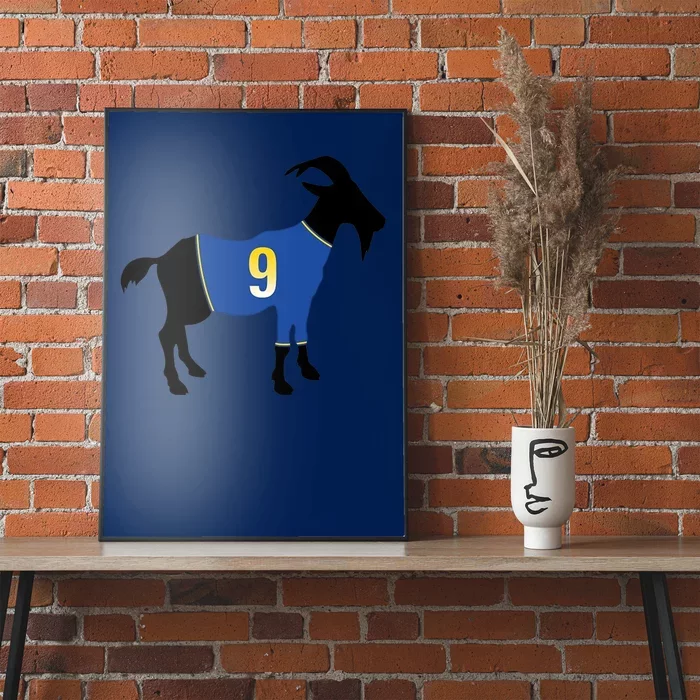 Goat Number 9 Football Poster