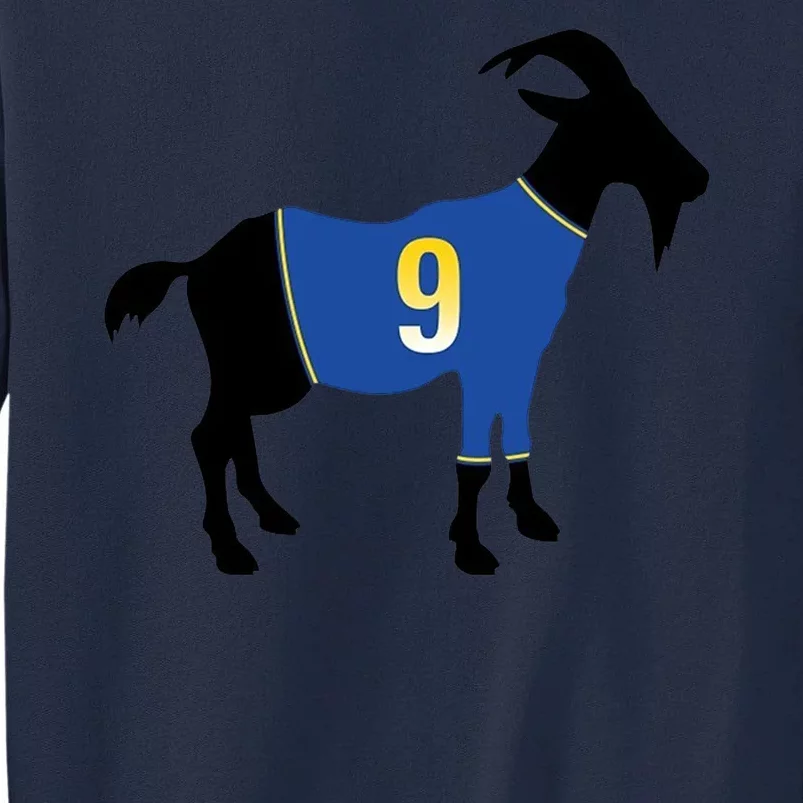 Goat Number 9 Football Tall Sweatshirt