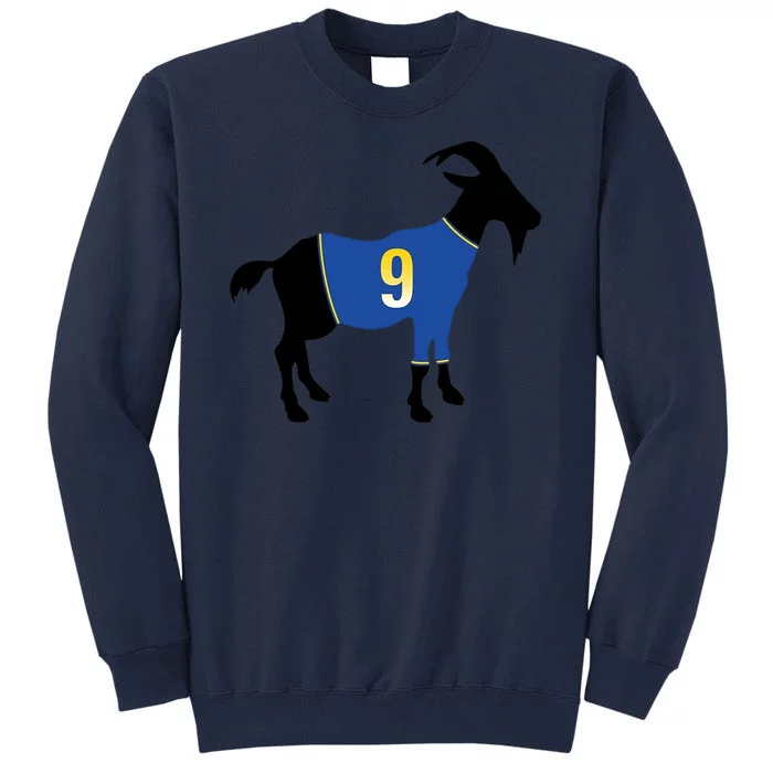 Goat Number 9 Football Tall Sweatshirt