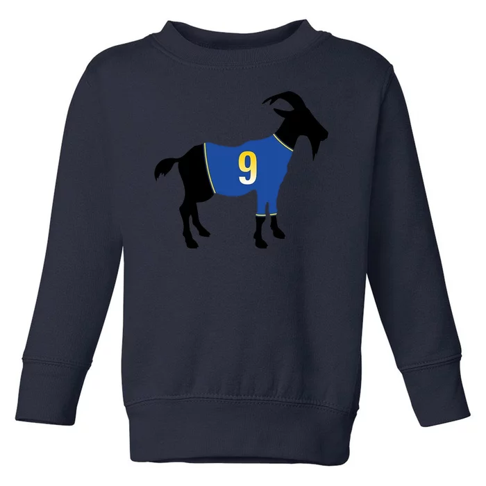 Goat Number 9 Football Toddler Sweatshirt