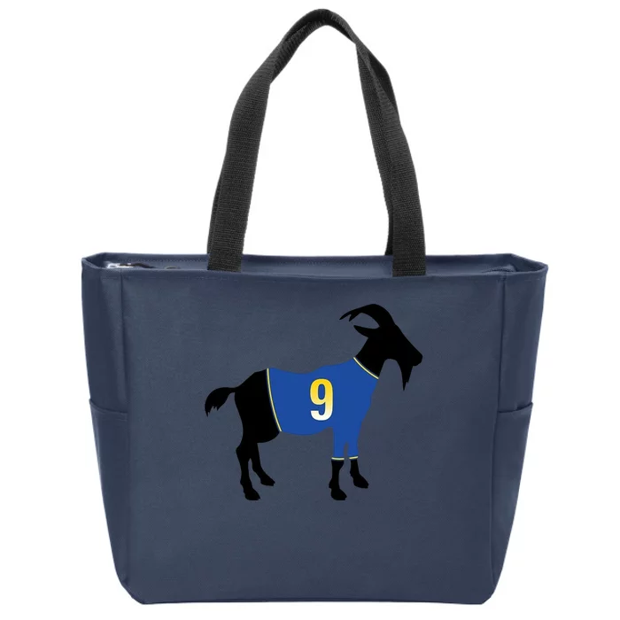 Goat Number 9 Football Zip Tote Bag