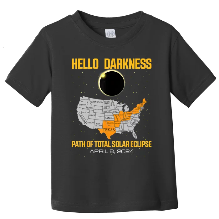 Great North American Path Of Total Solar Eclipse In April 08 Toddler T-Shirt