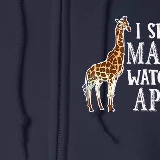 Giraffe Named April I Spent March Watching April Full Zip Hoodie