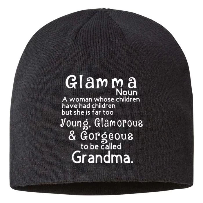 Glamma Noun A Woman Whose Children Have Had Children 8 1/2in Sustainable Knit Beanie