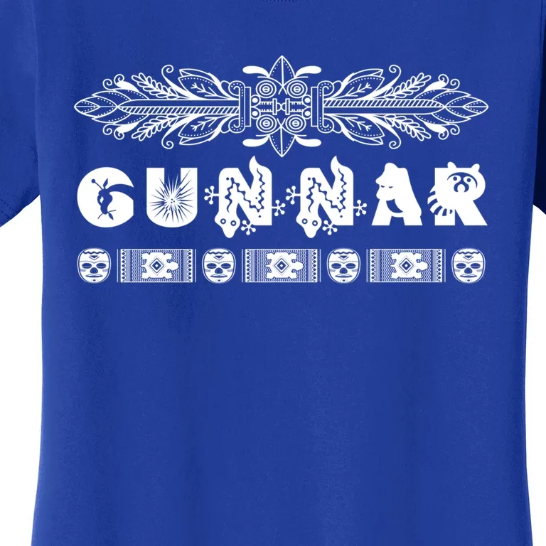 Gunnar Name Animals African Style Personalized Funny Gift Women's T-Shirt