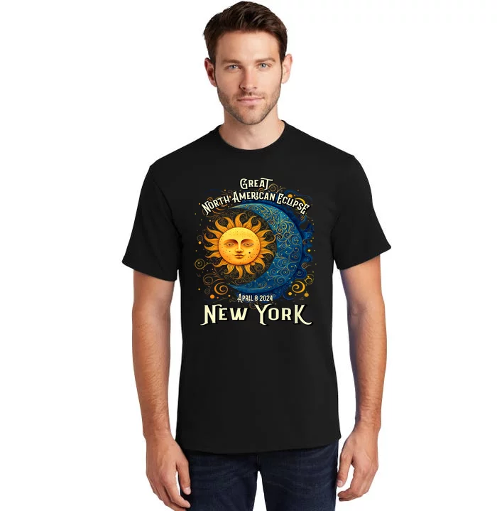 Great North American Eclipse Total Solar Eclipse Earth Moon Sun Cosmic Alignment Tall T-Shirt