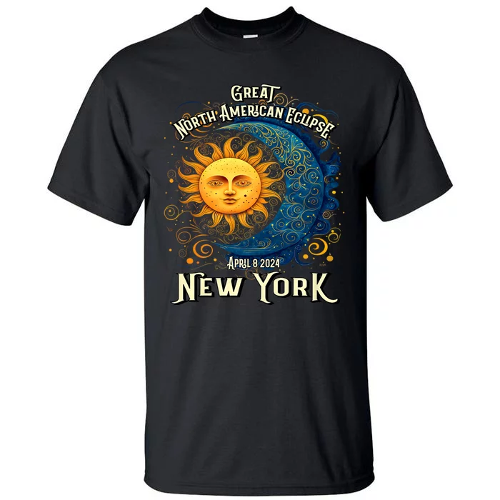 Great North American Eclipse Total Solar Eclipse Earth Moon Sun Cosmic Alignment Tall T-Shirt