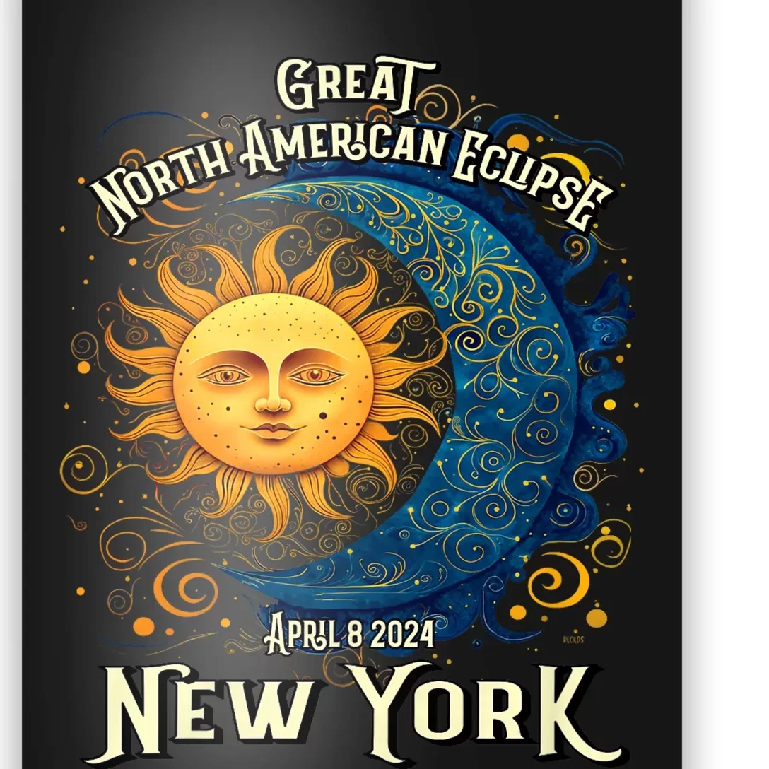 Great North American Eclipse Total Solar Eclipse Earth Moon Sun Cosmic Alignment Poster