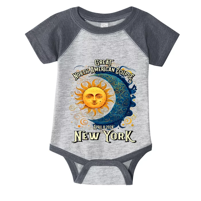 Great North American Eclipse Total Solar Eclipse Earth Moon Sun Cosmic Alignment Infant Baby Jersey Bodysuit