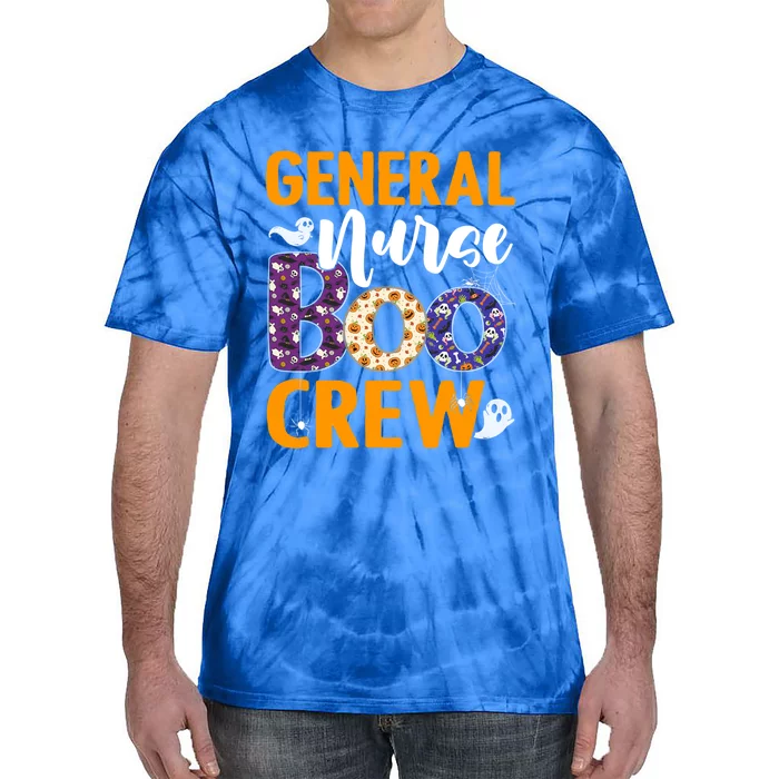 General Nurse Boo Crew Scary Nurse Halloween Ghost Spider Gift Tie-Dye T-Shirt