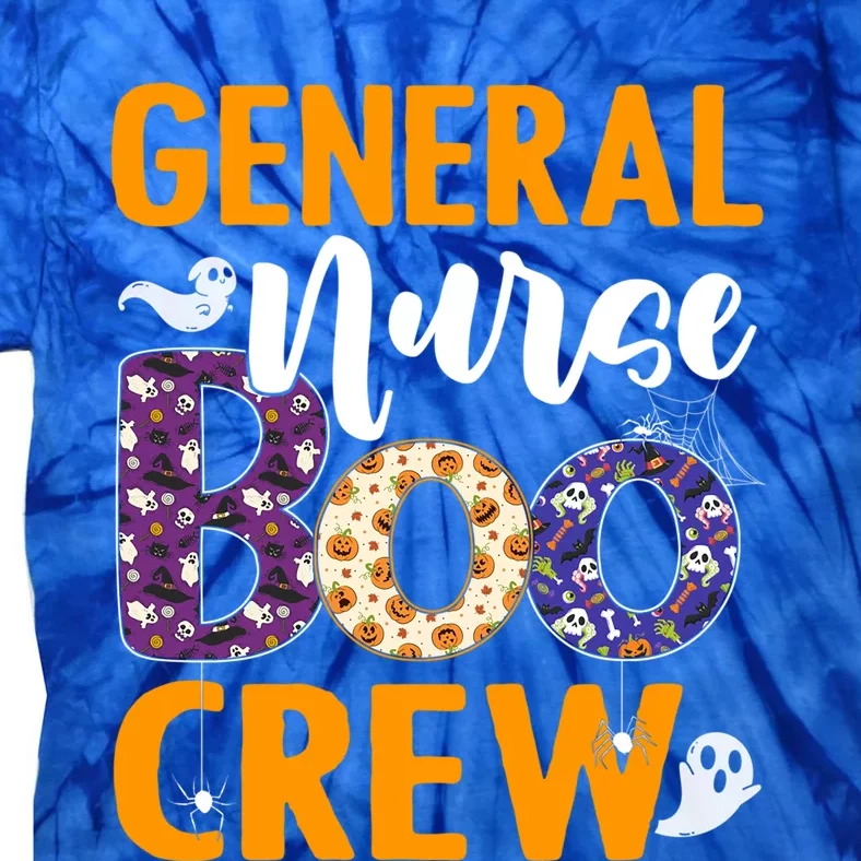 General Nurse Boo Crew Scary Nurse Halloween Ghost Spider Gift Tie-Dye T-Shirt