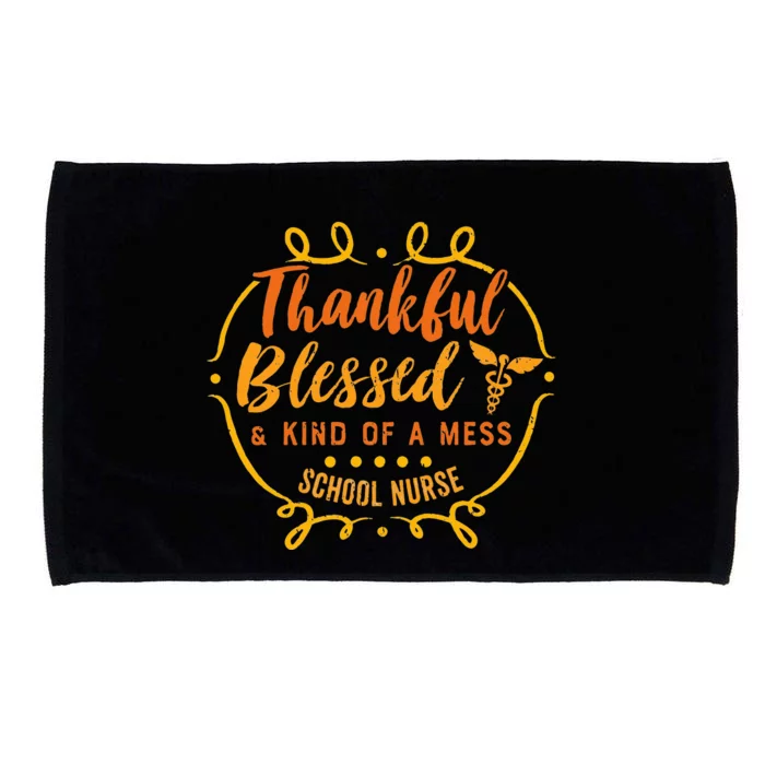 Grateful Nurse Celebrating Thanksgiving in the School Season Microfiber Hand Towel