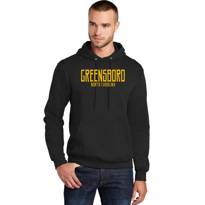 Greensboro North Carolina Text Amber Tall Hoodie