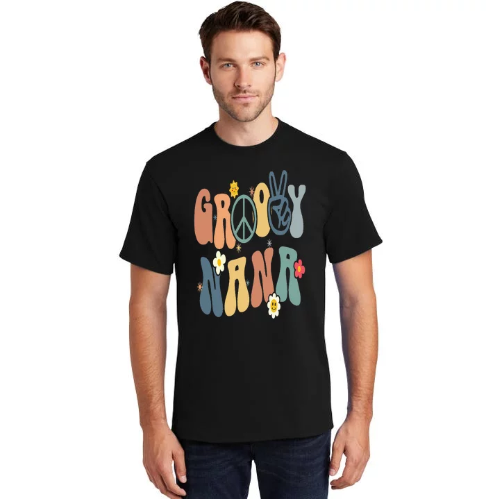 Groovy Nana Christmas Birthday Vintage Family Matching Tall T-Shirt