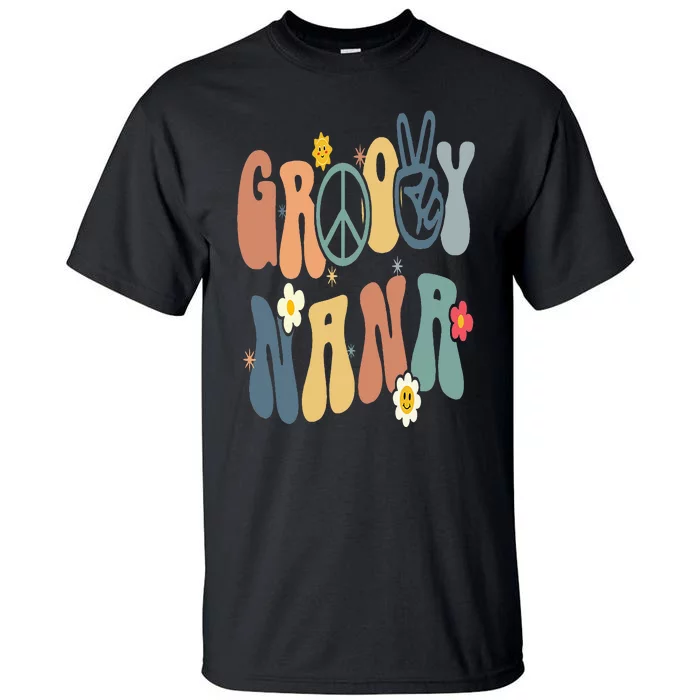 Groovy Nana Christmas Birthday Vintage Family Matching Tall T-Shirt