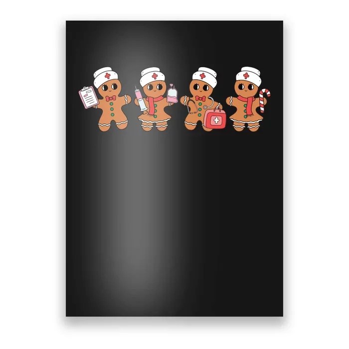 Gingerbread Nurse Christmas Poster