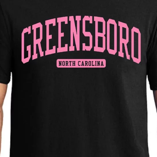 Greensboro North Carolina Nc College University Style Pajama Set