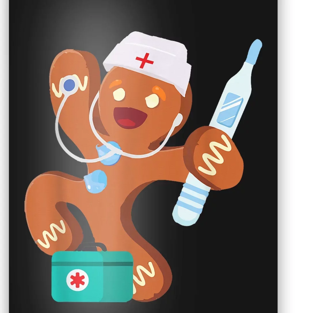 Gingerbread Nurse Christmas Cookies Baking Costume Bake Day Poster