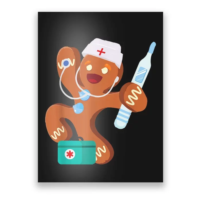 Gingerbread Nurse Christmas Cookies Baking Costume Bake Day Poster