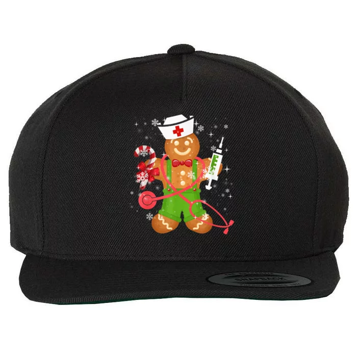 Gingerbread Nurse Christmas Cookies Baking Nursing Wool Snapback Cap