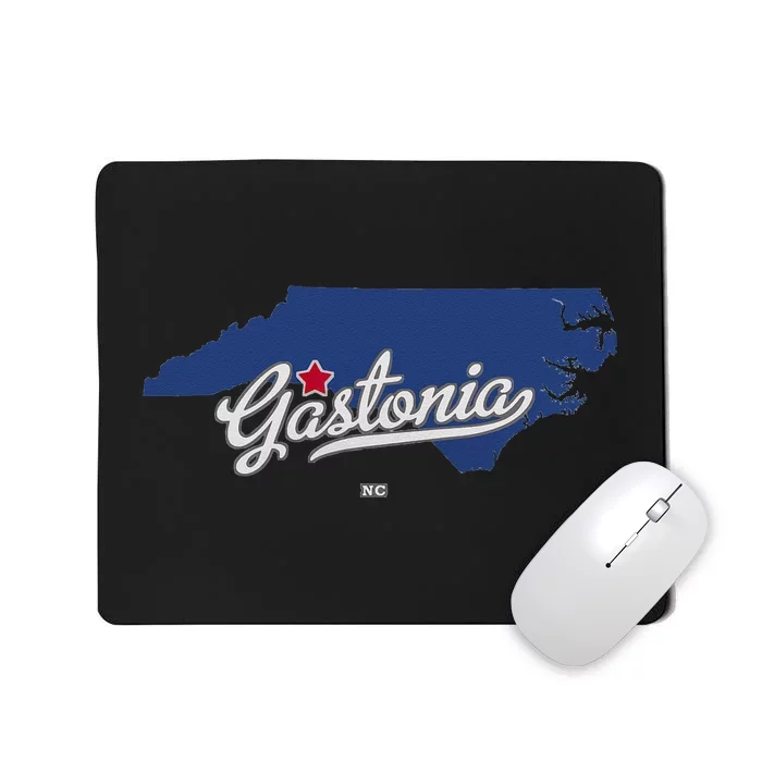 Gastonia North Carolina NC Map Mousepad