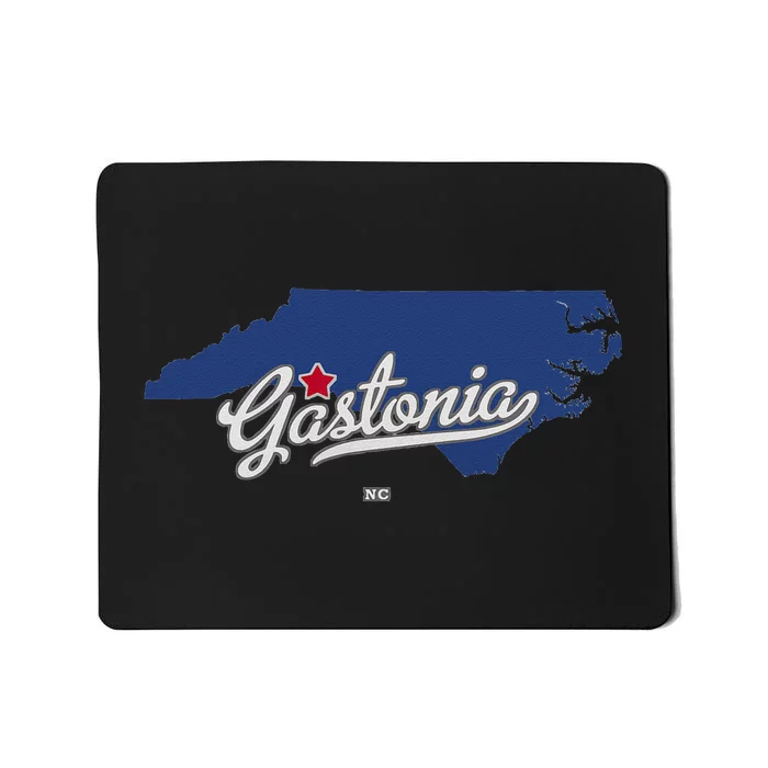 Gastonia North Carolina NC Map Mousepad