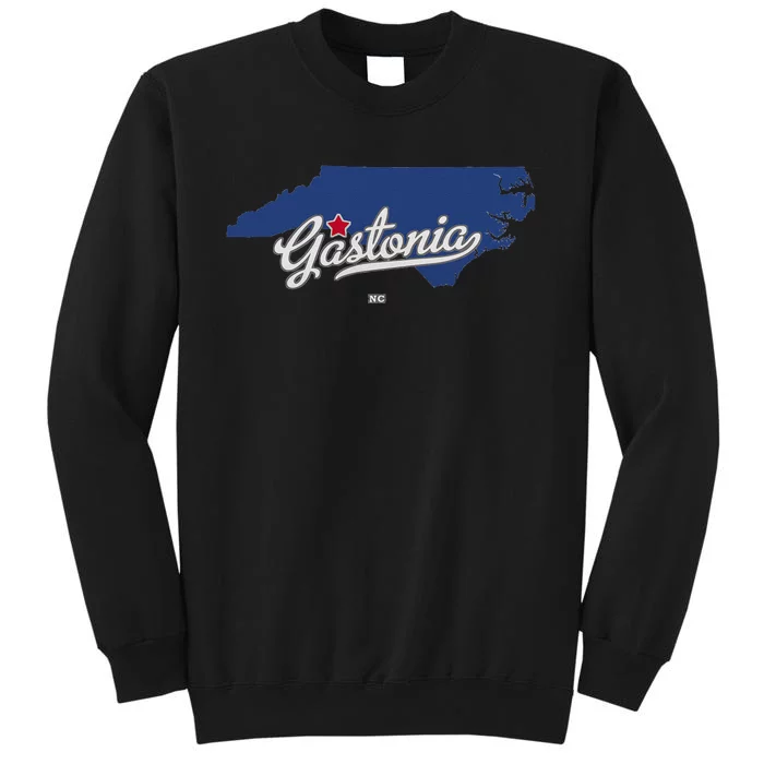 Gastonia North Carolina NC Map Tall Sweatshirt