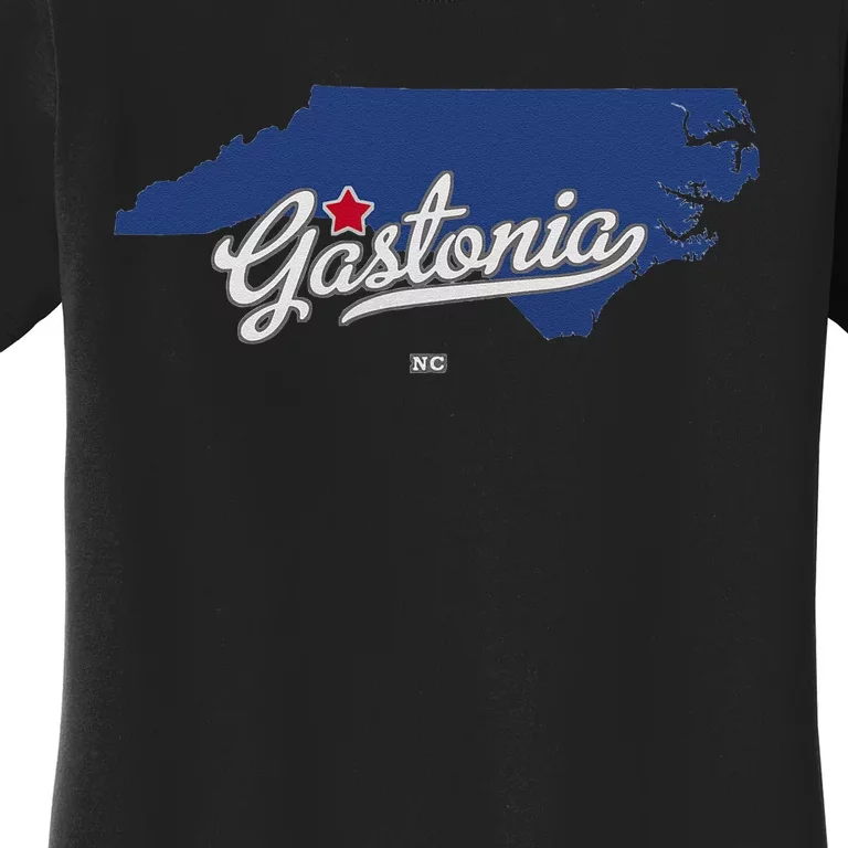 Gastonia North Carolina NC Map Women's T-Shirt