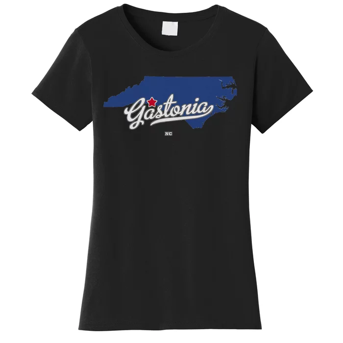 Gastonia North Carolina NC Map Women's T-Shirt