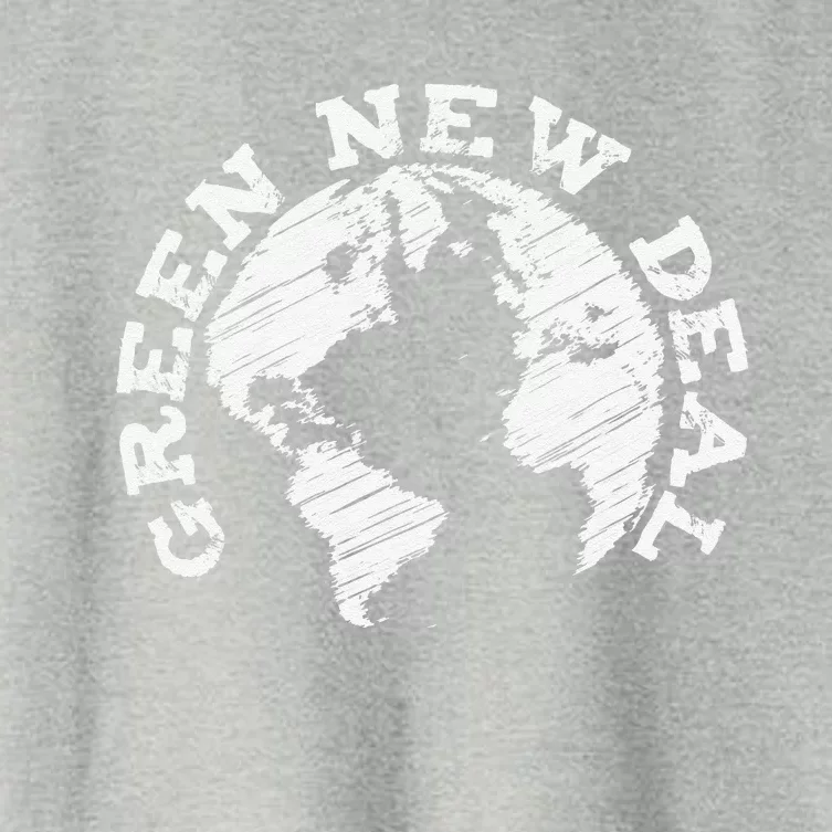 Green New Deal Globe Earth Day Environmental Women's Crop Top Tee