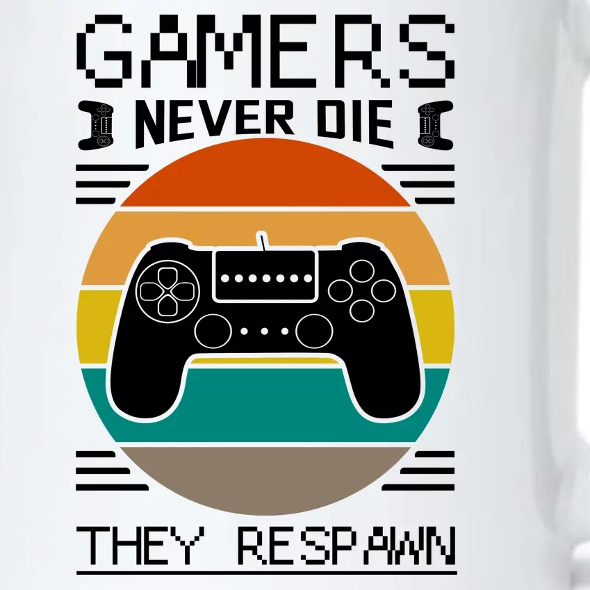 Gamers Never Die They Respawn Black Color Changing Mug