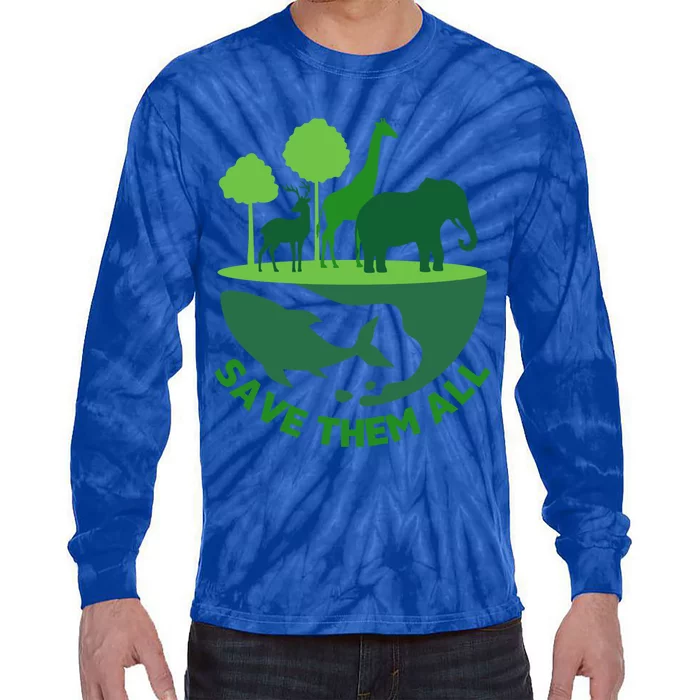 Global National Endangered Species Day Protect The Wildlife Funny Gift Tie-Dye Long Sleeve Shirt