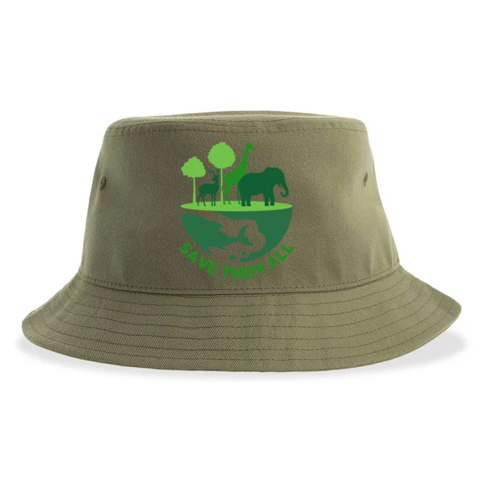 Global National Endangered Species Day Protect The Wildlife Funny Gift Sustainable Bucket Hat