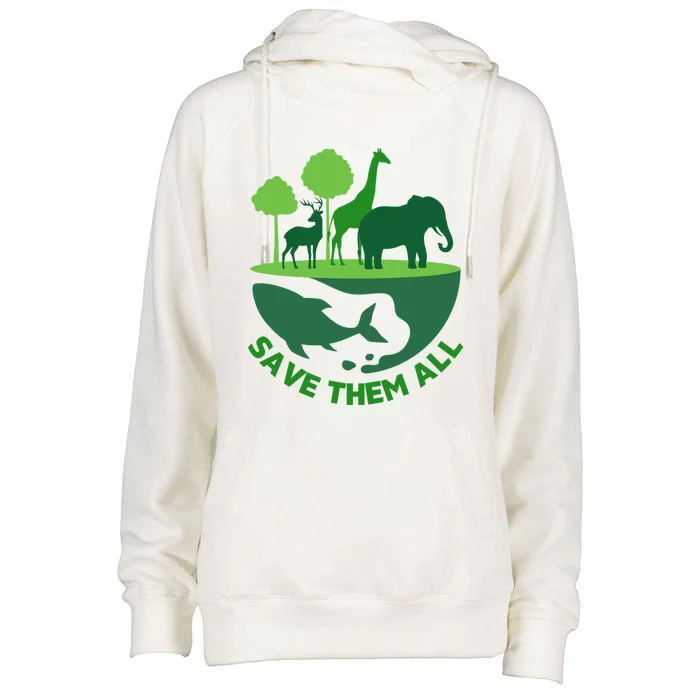 Global National Endangered Species Day Protect The Wildlife Gift Womens Funnel Neck Pullover Hood