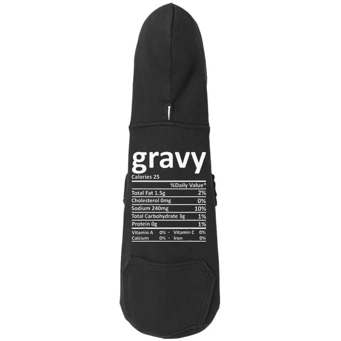 Gravy Nutrition Facts Thanksgiving Christmas Food Doggie 3-End Fleece Hoodie