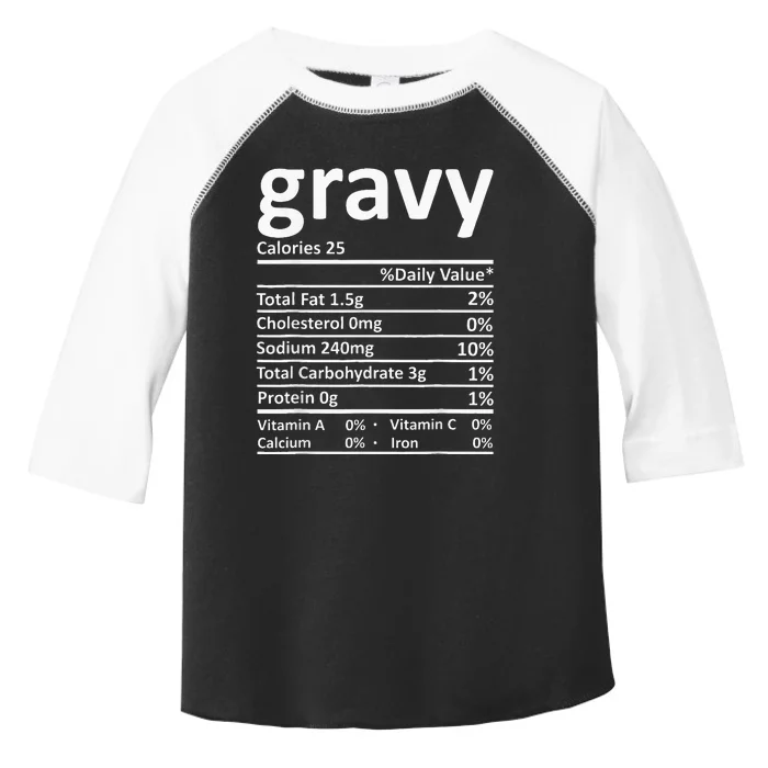 Gravy Nutrition Facts Thanksgiving Christmas Food Toddler Fine Jersey T-Shirt