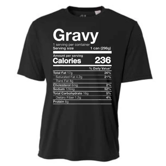 Gravy Nutrition Funny Thanksgiving Food Cooling Performance Crew T-Shirt