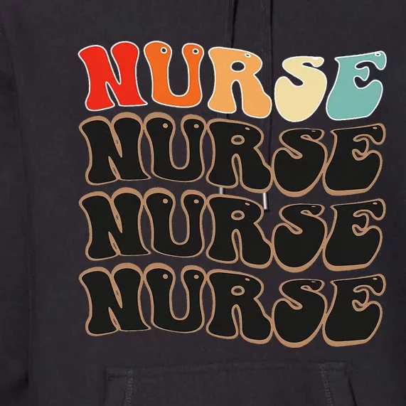 Groovy Nurse  Future Nurse Appreciation Nursing Premium Hoodie