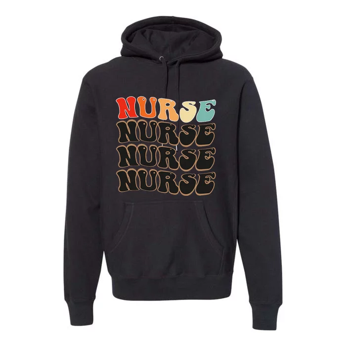 Groovy Nurse  Future Nurse Appreciation Nursing Premium Hoodie